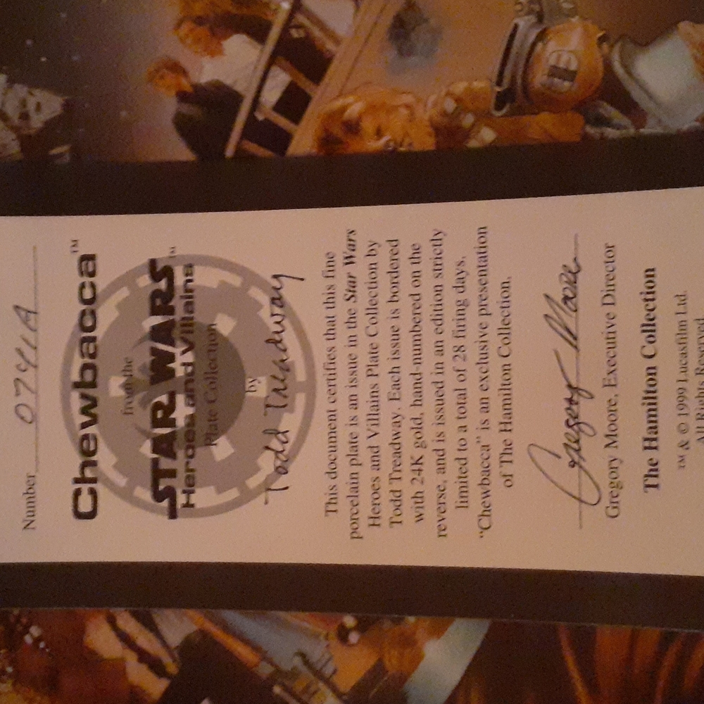 Hamilton Collection Star Wars plate - Picture 3 of 3
